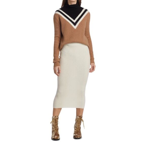 CAROLINE CONSTAS Emersyn Funnelneck 100% Wool Sweater, Sz S - Picture 11 of 11